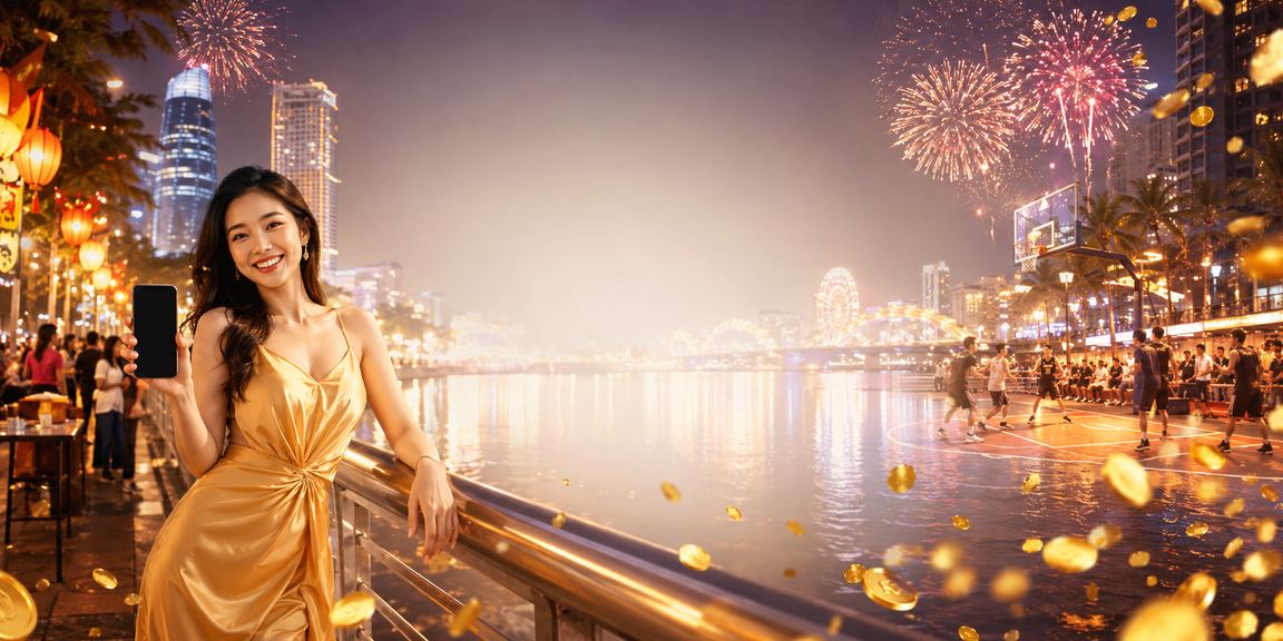 Người hâm mộ bóng rổ và thể thao tại chợ đêm Đà Nẵng theo dõi cược qua điện thoại
